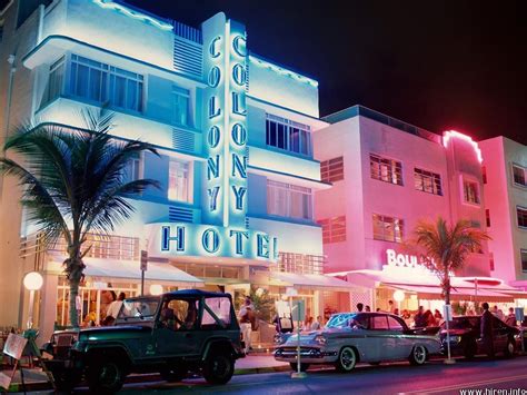 All Lit Up The Colony Hotel Miami Beach Miami Beach Florida Visit Florida South Florida
