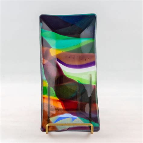 Color Slider Fused Glass Valet Tray Judson Studios