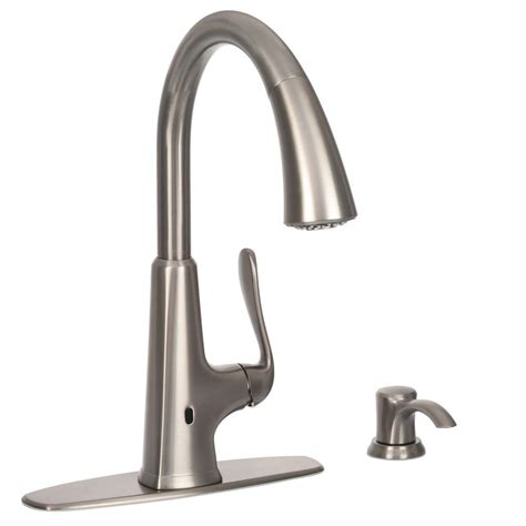 First, make sure your hot and cold water supplies are turned. Pfister Pasadena Single-Handle Pull-Down Sprayer Kitchen ...