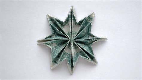 My Money Snowflake Easy Dollar Origami Decoration For Christmas