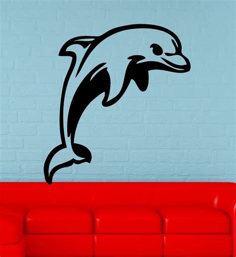 Wall Stickers Vinyl Decal Dolphin Ocean Marine Animal Nursery Bathroom