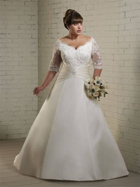 Dazu gehört ein breiter weiss. A-line V-neck Half sleeve Satin Wedding Dress #USAHS355 ...