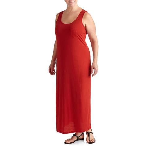 Womens Plus Size Racerback Maxi Dress