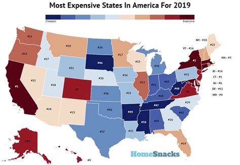 Most Expensive States In The United States To Live 2022 Living Wage