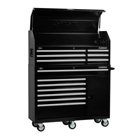 Husky 52 in 18 drawer tool chest and cabinet set. DEWALT 40 in. 11-Drawer Black Tool Chest and Rolling Tool ...