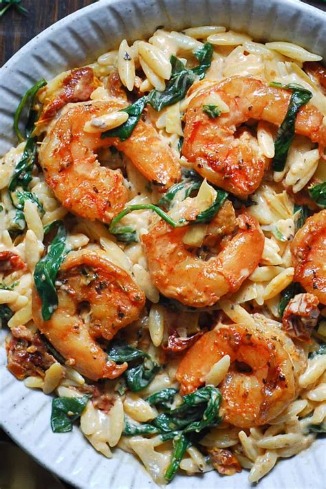 Orzo Dinner Recipes Shrimp And Spinach Recipes Shrimp Recipes Easy