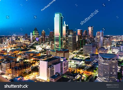Aerial View Dallas Texas City Skyline Stock Photo Shutterstock