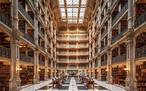 Baltimore George Peabody Library One Of The Most Beautiful Famous