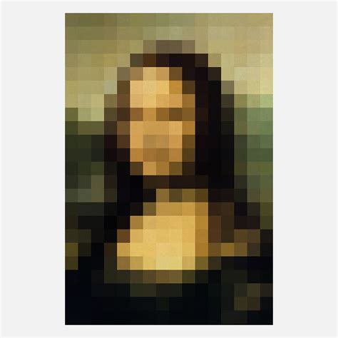 Pixel Mona Lisa By Mikey Alcantara Poster Art Pixel Art Painting