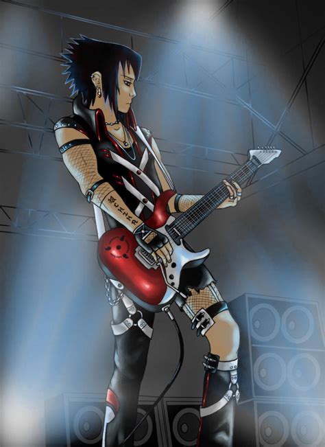 Rock Star Sasuke By Silvrrainfell On Deviantart