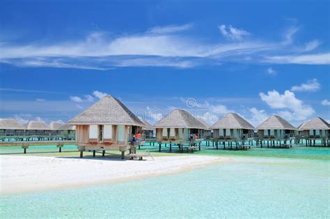 Maldivian Water Bungalows Stock Image Image Of Cottage 62847553