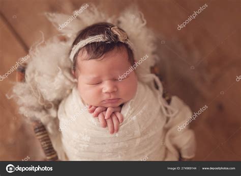 Little Sleeping Newborn Baby Girl Stock Photo By ©alexsmith 274969144