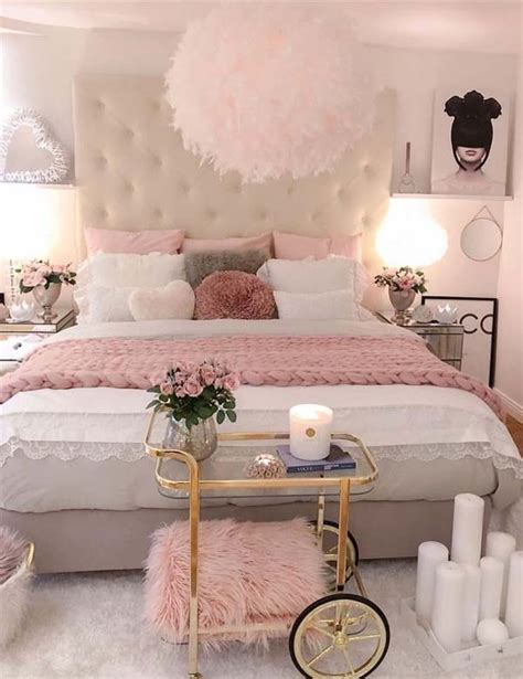 Be love's lovely hostess and put this lovely pink wall or shelf decor to your room for a good pink vibe. Stunning Pink and Fluffy Bedroom Designing Ideas for 2019 ...