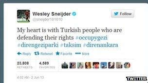 Social Media Plays Major Role In Turkey Protests Bbc News