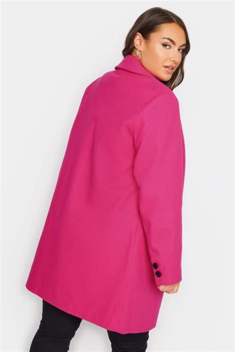 Yours Plus Size Pink Midi Formal Coat Yours Clothing