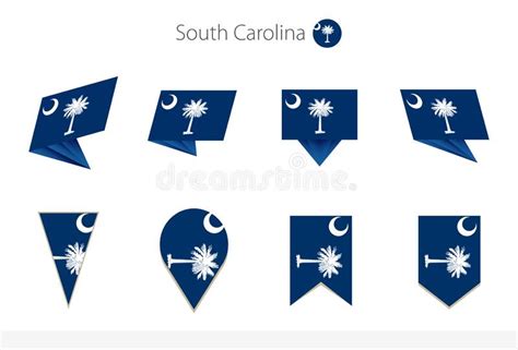 South Carolina Us State Flag Collection Eight Versions Of South