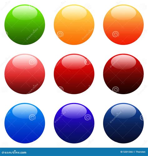 Colourful Round Gradient Web Buttons Stock Illustration Illustration