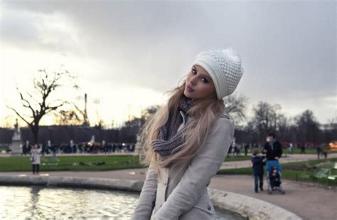 Russian Brown Eyes Blonde Portrait Model Sensual Gaze Long Hair Ekaterina