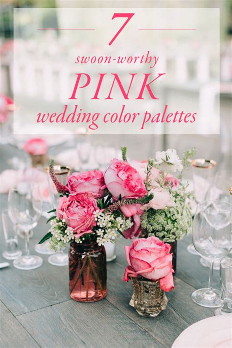 7 Swoon Worthy Pink Wedding Color Palettes Junebug Weddings