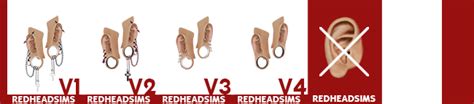Sims 4 Cc Finds — Redheadsims Cc Cross Chain Ear Plug 4