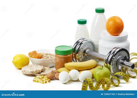Sports Nutrition And Fitness Equipment Stock Image Image Of Lifestyle