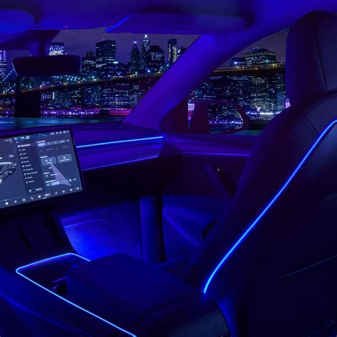 Buy Nestour 2021 2022 2023 Tesla Model 3 Y Interior Car Neon Lights