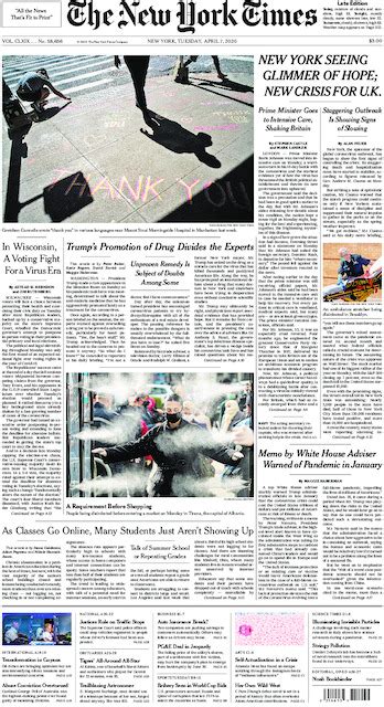 The New York Times International Edition In Print For Wednesday April