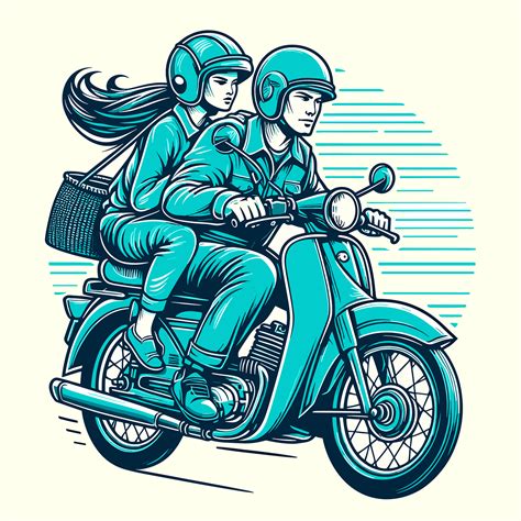 Download Couple Motorcycle Motorbike Royalty Free Vector Graphic Pixabay