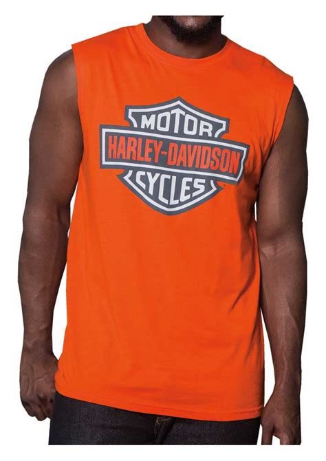 Harley Davidson Mens Bright Bar And Shield Sleeveless Muscle Tank