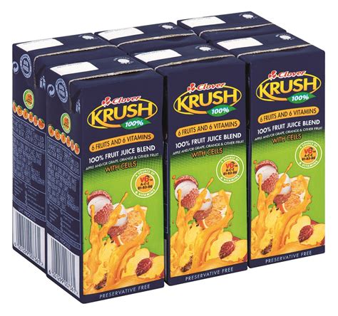 Krush 100 Fruit Juice Uht 6 Fruits And 6 Vitamins 6x200ml Shop Today Get It Tomorrow
