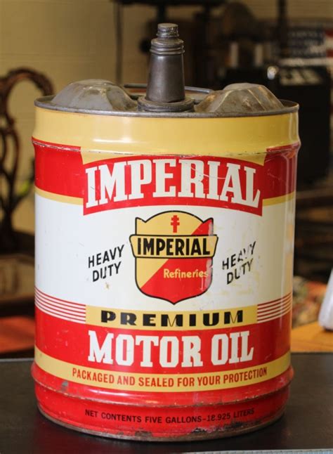 Vintage Imperial Motor Oil 5 Gal Canister