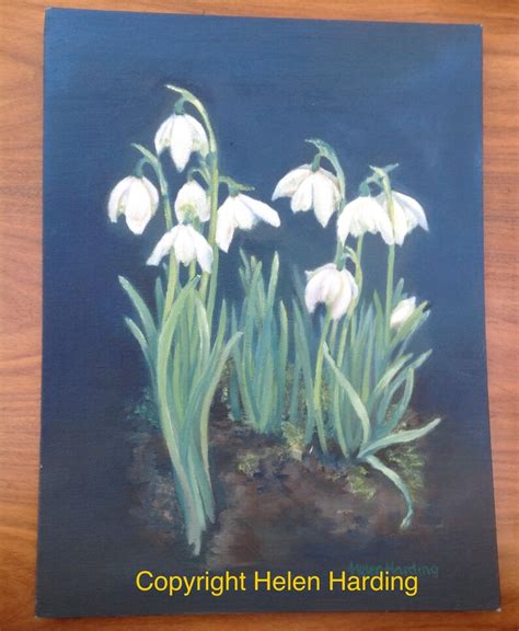 Snowdrops Original Oil Painting Of Snowdrops Flower Etsy