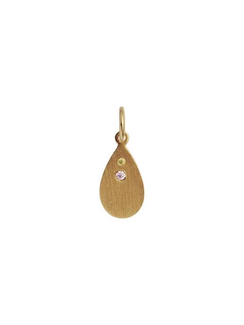 Stine A Sparkling Teardrop Pendant Guld