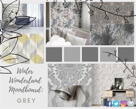 Winter Wonderland Grey Home Decor Buying Paint Mood Board Inspiration