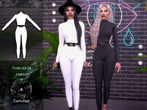 The Sims Resource Camuflaje Forever 24 Jumpsuit