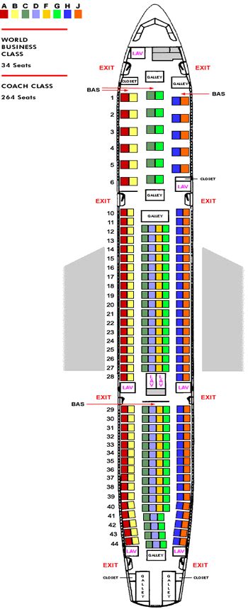 A330 Airbus Seating Chart