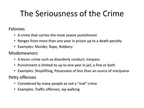 Classification Of Criminal Offences The Classification Of Criminal Offenses