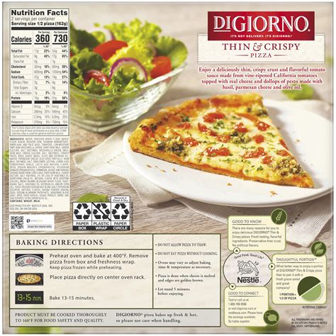 Digiorno Thin Crust Pizza Nutrition Facts Bios Pics