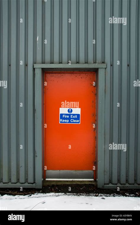 Outside View Of A Fire Exit Door Stock Photo Alamy