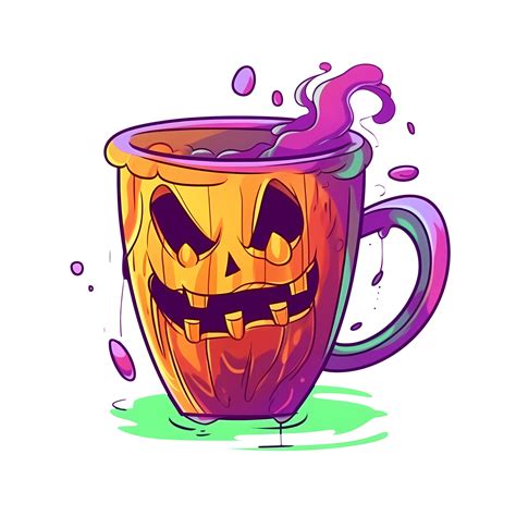 Halloween Coffee Mug Clipart Illustration Ai Generative 27972427 Png