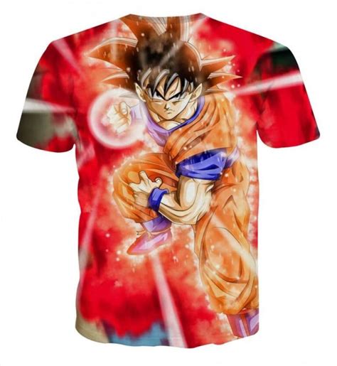 Dragon Ball Super Goku Red Kaioken Energy Epic Punch T Shirt Saiyan Stuff