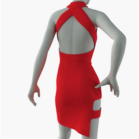 Sexy Red Dress 3d Model 10 Dae Fbx Max Obj Free3d