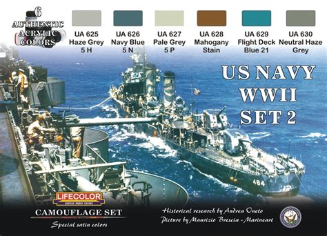 Lifecolor Us Navy Wwii Set 2 22ml X 6 Snm Stuff
