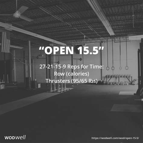 Open 155 Workout 2015 Crossfit Games Open Wod Wodwell Wod