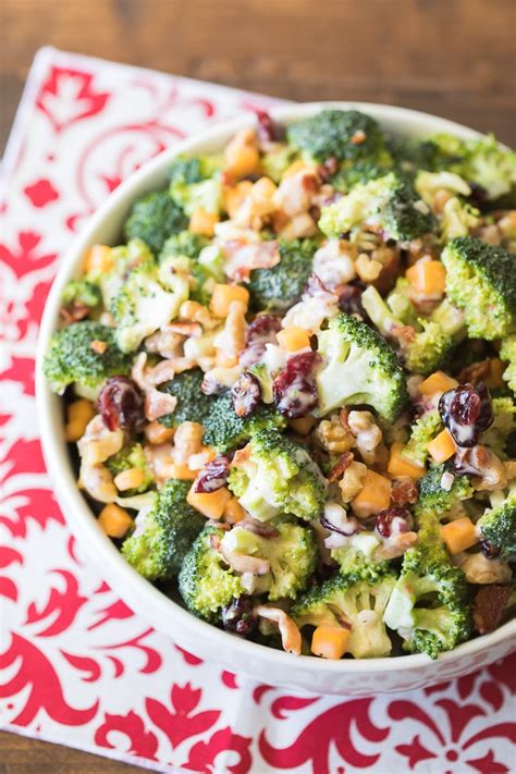 Pour the dressing over the broccoli mixture and stir together until everything is evenly coated. Broccoli Salad with Bacon & Cheddar | Best Broccoli Salad ...