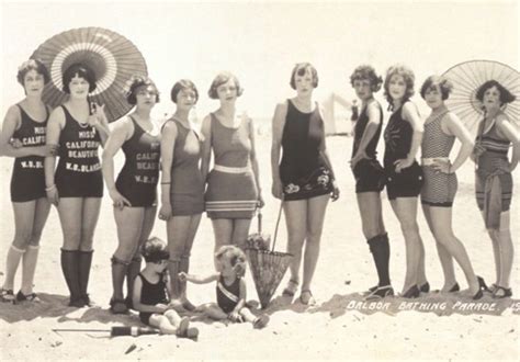 Small Section Of A Panoramic Photograph Of The 1925 Bathing Beauty