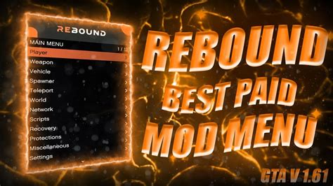 Rebound Mod Menu Gta V Showcase Best Paid Menu Undetect Youtube