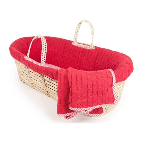 The sets include a liner, two fitted sheets and a beautifully soft moses blanket. Tadpoles MBSTKT001 Cable Knit Moses Basket and Bedding Set ...