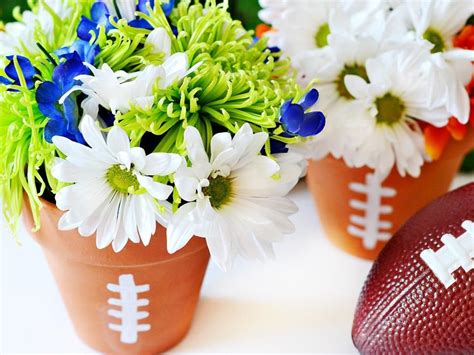 Super Bowl Centerpieces Hgtv Football Wedding Football Diy Football