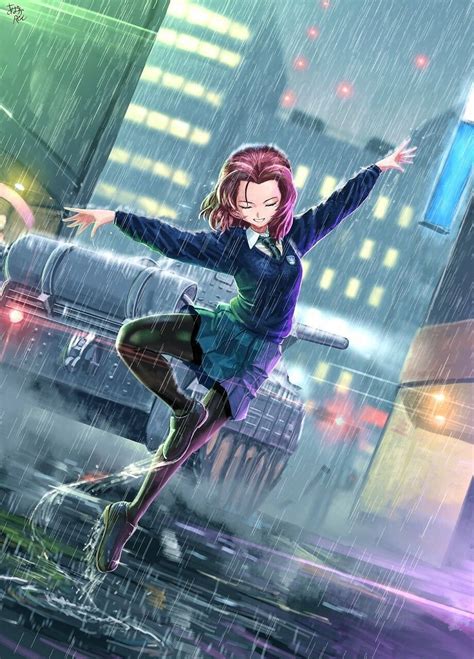 Download Anime Dance Girl In Rain Wallpaper